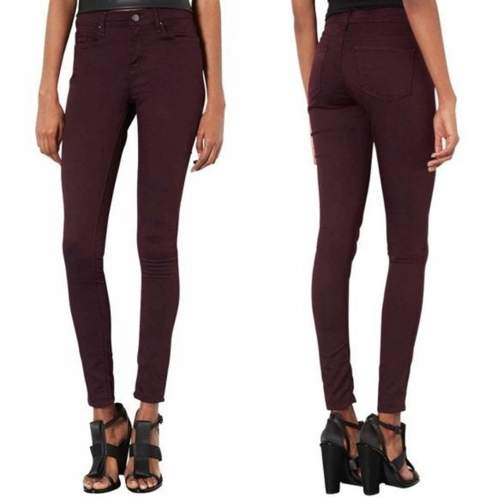 Topshop MOTO Burgundy Leigh Skinny Jeans Size 30